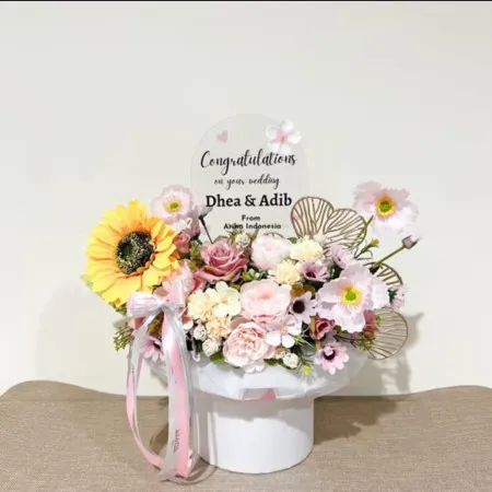 Bloom Box Akrilik Ucapan Wedding Grobogan
