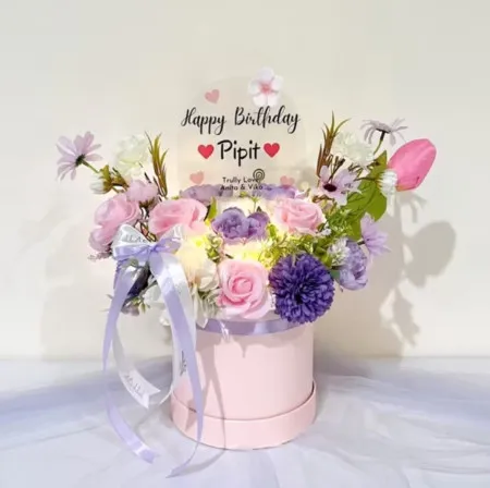 Bloom Box Akrilik Ucapan Ulang Tahun Grobogan